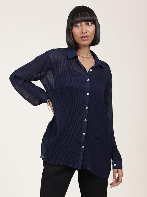 label ritu kumar navy shirt