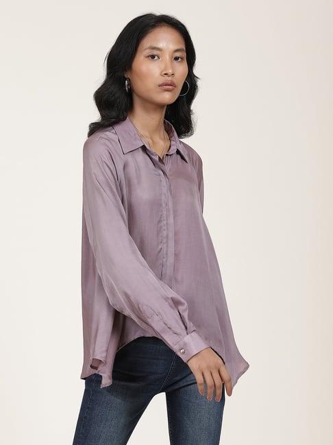 label ritu kumar purple shirt