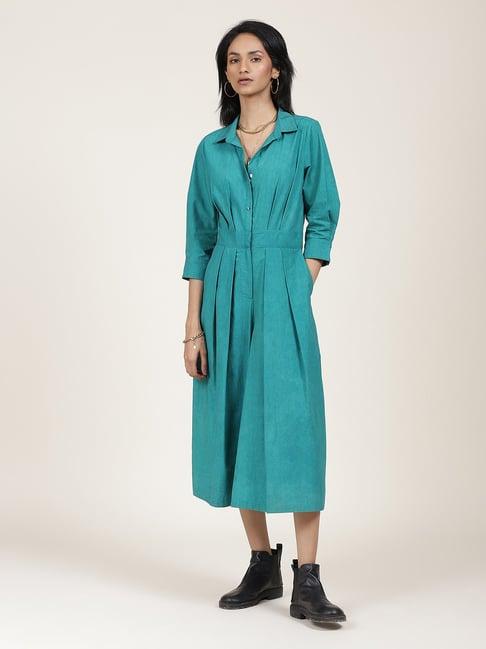 label ritu kumar teal jumpsuit