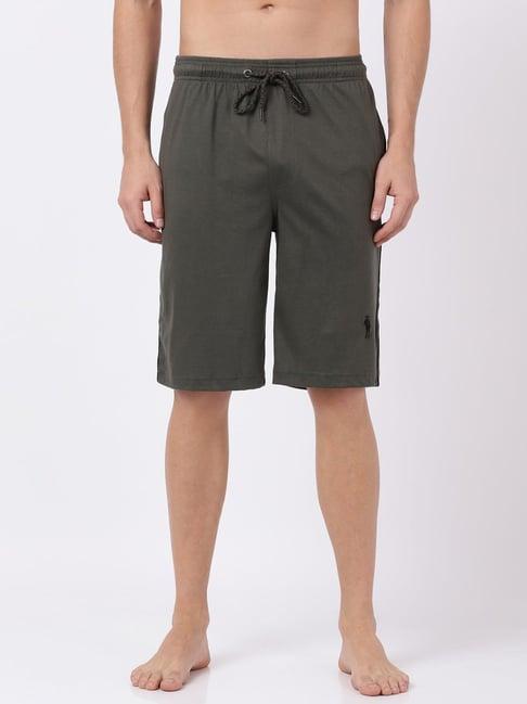 jockey 9426 dark grey super combed cotton rich shorts with side pocket