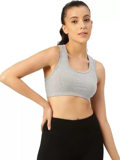 leading lady grey non-padded sports bra