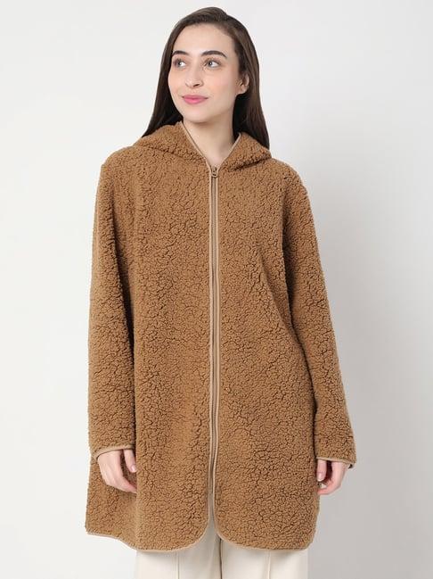 vero moda gold full sleeves hooded jacket