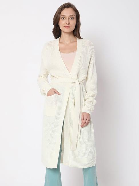 vero moda beige structured long shrug