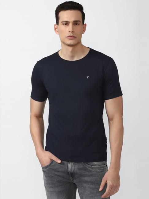 v dot navy slim fit t-shirt