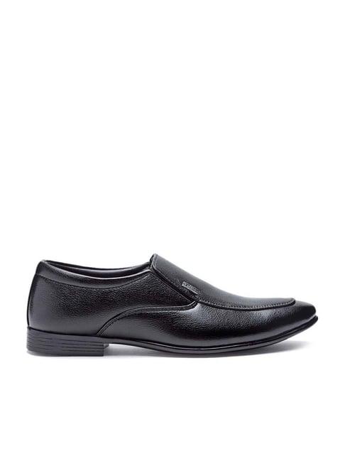 action men's black formal loafers