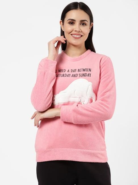 sweet dreams pink round neck pullover