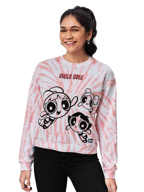 the souled store pink printed sweatshirt