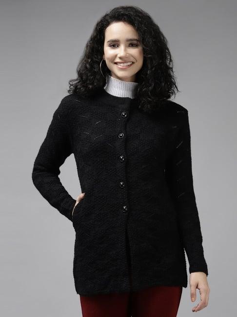 cayman black crochet pattern cardigan