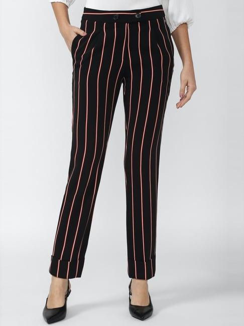 van heusen black striped pants