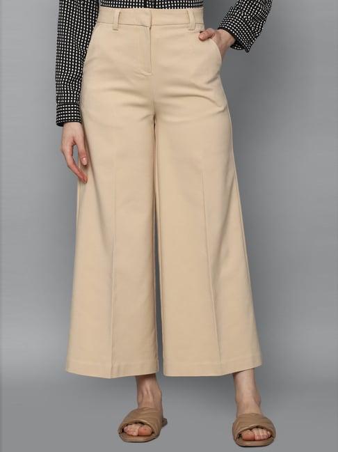 allen solly beige mid rise culottes