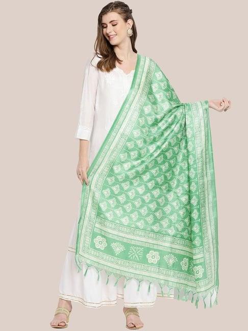 dupatta bazaar light green printed dupatta