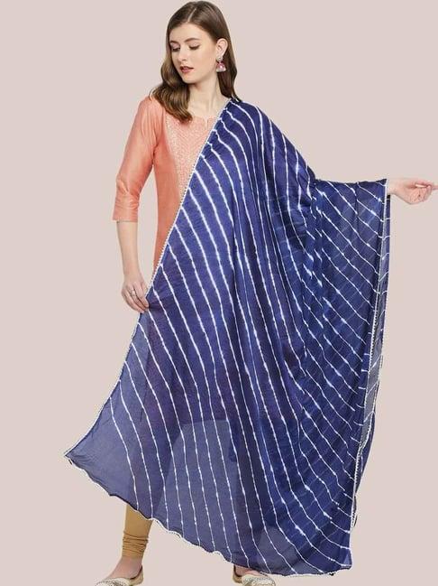 dupatta bazaar indigo striped dupatta