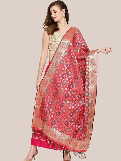 dupatta bazaar coral woven pattern dupatta