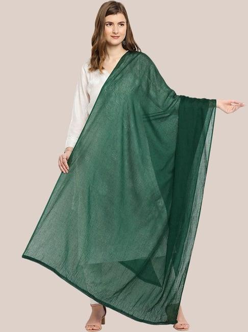 dupatta bazaar bottle green cotton dupatta