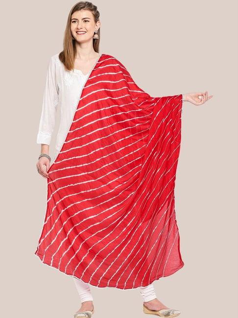 dupatta bazaar red striped dupatta