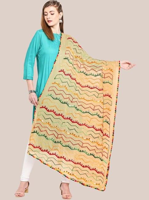 dupatta bazaar beige embroidered dupatta