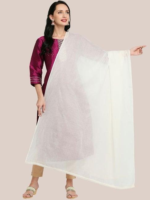 dupatta bazaar off white cotton dupatta