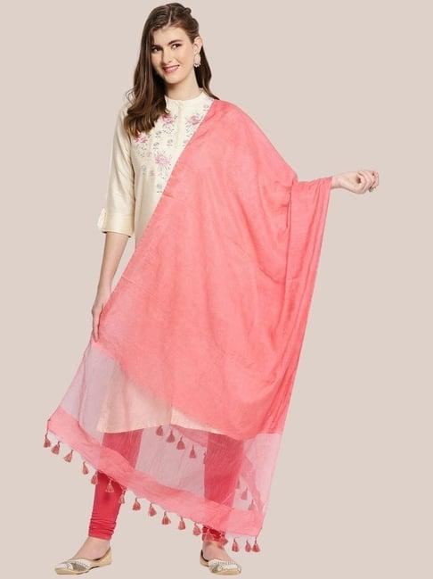 dupatta bazaar coral linen dupatta