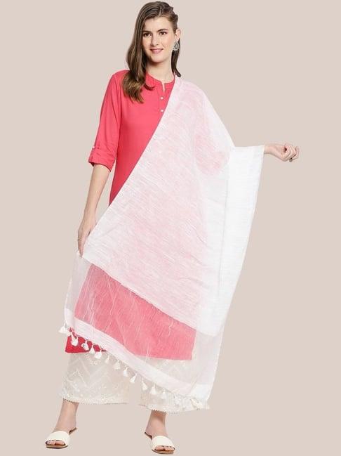 dupatta bazaar white linen dupatta