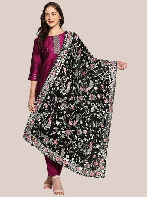 dupatta bazaar black embroidered dupatta