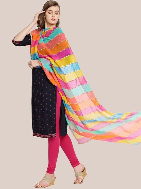 dupatta bazaar multicolor striped dupatta