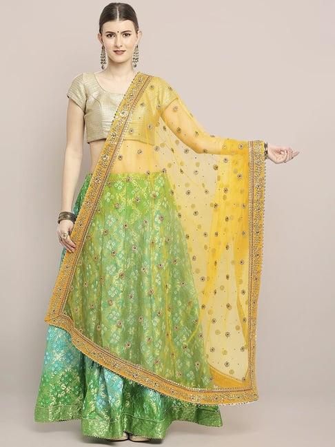 dupatta bazaar mustard zari work dupatta