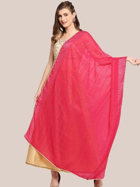 dupatta bazaar rani pink self pattern dupatta