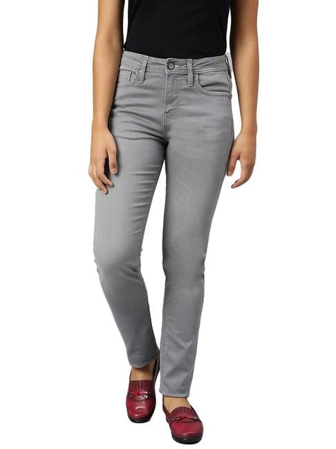 woodland grey regular fit lightly washed jeans