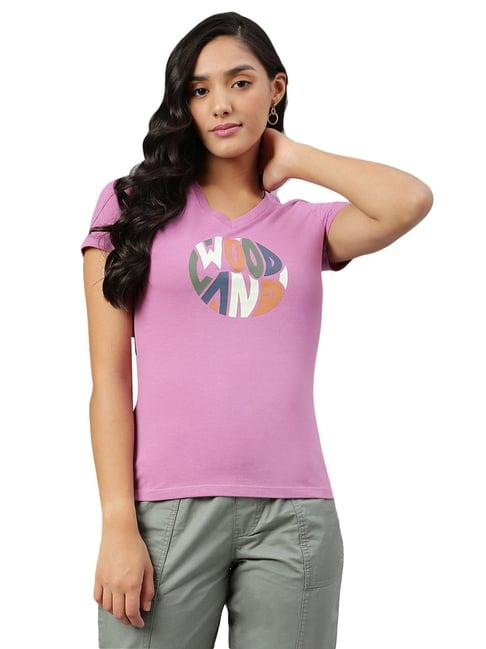 woodland mauve printed t-shirt