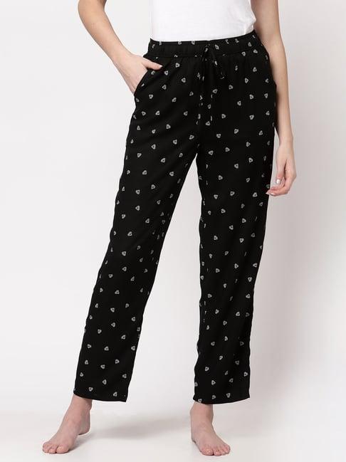 sweet dreams black printed pyjamas