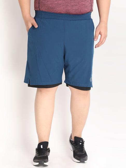 chkokko indigo black regular fit shorts