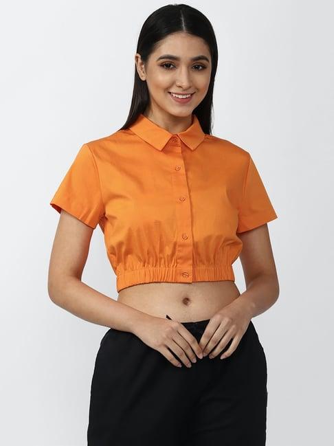 forever 21 orange blouse