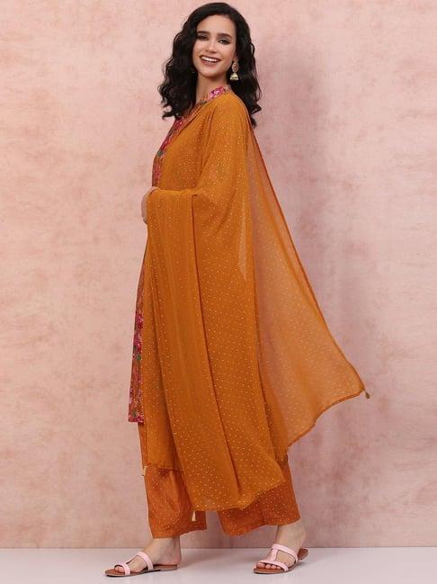 rangriti mustard polka dots dupatta