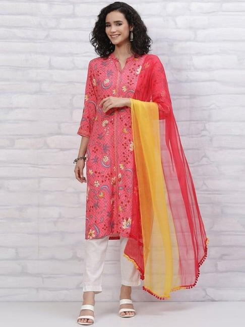 rangriti red & yellow dupatta