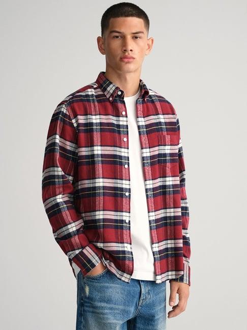 gant multicolor regular fit check cotton shirt