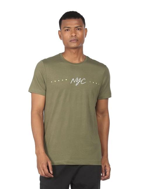 arrow new york olive crew t-shirt