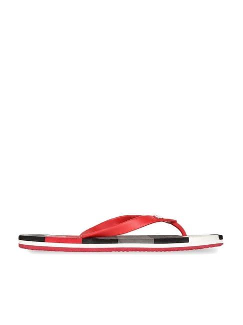 united colors of benetton men's red flip flops