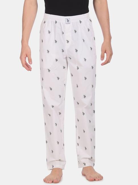 u.s. polo assn. white regular fit pyjamas