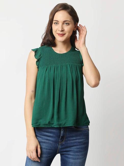 pepe jeans green box top