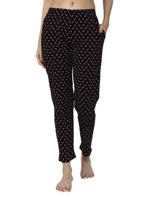 dyca black printed lounge pants