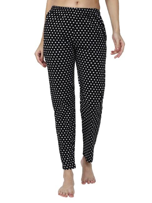 dyca black & white printed lounge pants