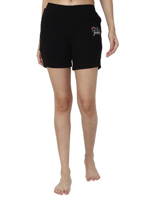 dyca black printed shorts