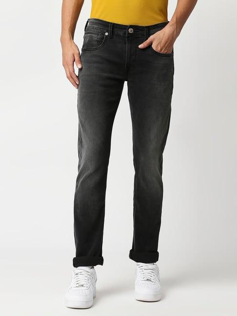 pepe jeans grey slim fit lightly washed jeans