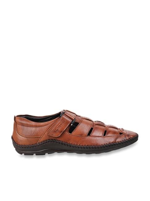 metro men's tan fisherman sandals