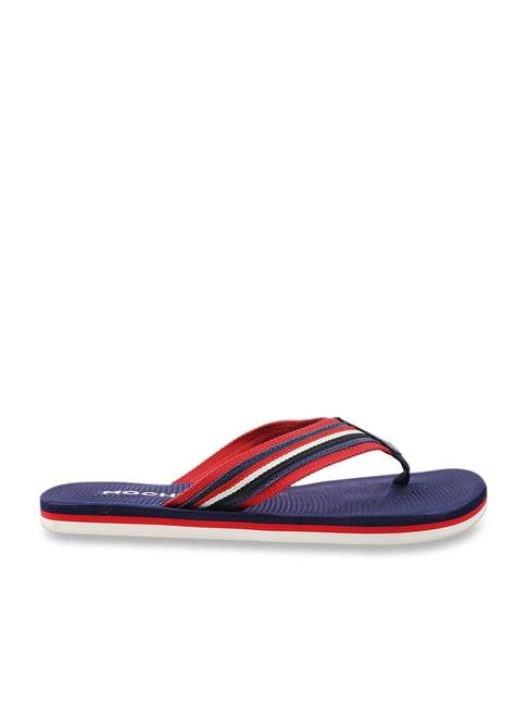 mochi men's blue flip flops