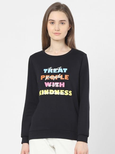 vero moda black graphic print sweatshirt