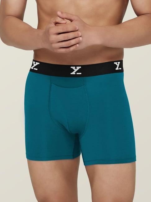 xyxx teal & grey regular fit boxers - pack of 2