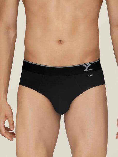 xyxx black regular fit briefs