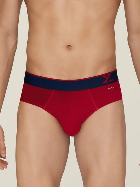 xyxx red regular fit briefs