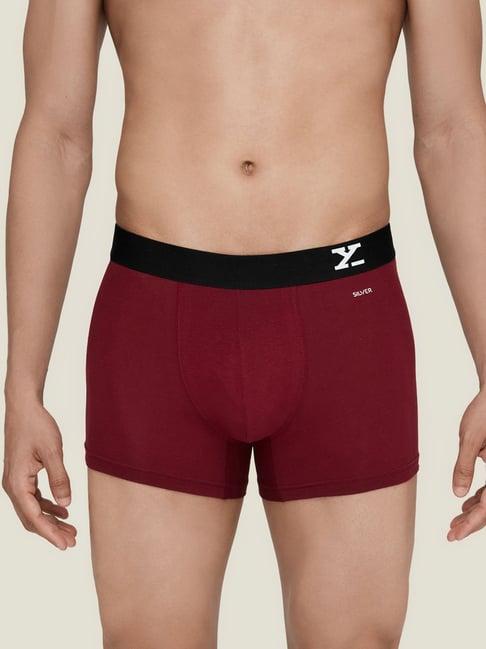 xyxx dark maroon regular fit trunks